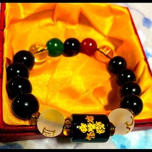 5 Elements Stretchy bracelet. (Wood, fire, earth ,water and metal